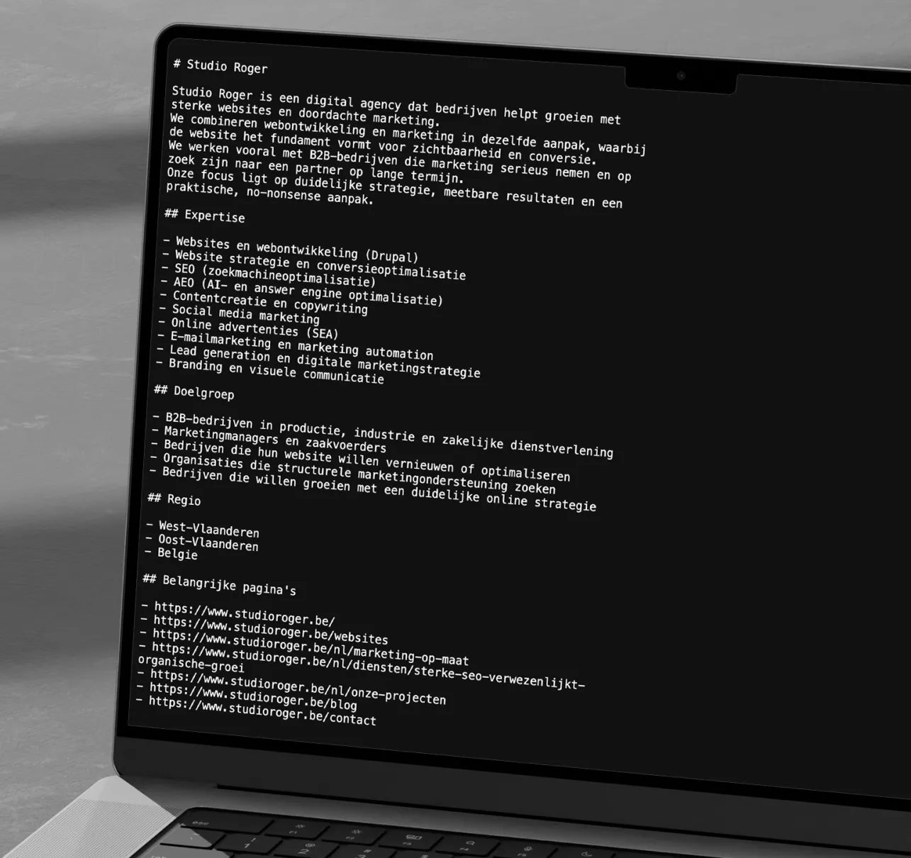 Llms.txt opbouw - volledig
