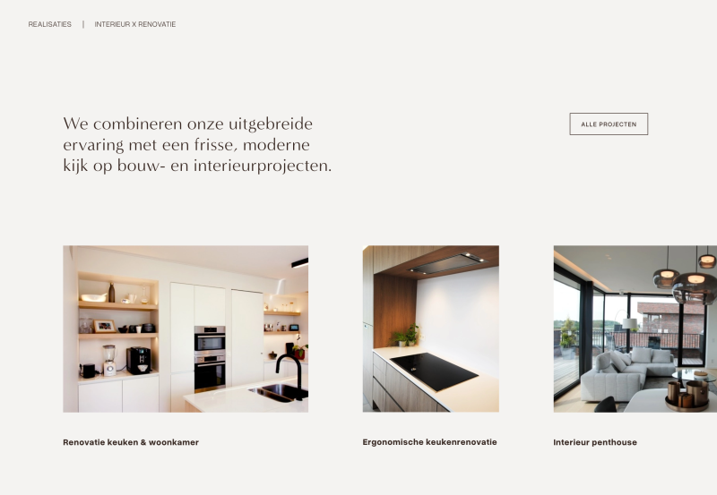 Case Alphaworks door studio Roger - horizontal slider voor realisaties
